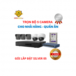TRỌN BỘ CAMERA HIKVISION 2MP CHO NHÀ HÀNG - QUÁN ĂN (GÓI SILVER 05) TRỌN BỘ CAMERA HIKVISION 2MP CHO NHÀ HÀNG - QUÁN ĂN (GÓI SILVER 05)