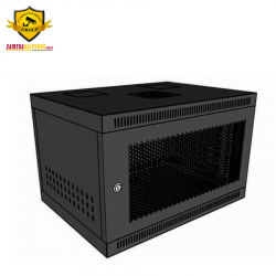 Tủ rack Unirack  6U D400 màu đen cửa lưới
