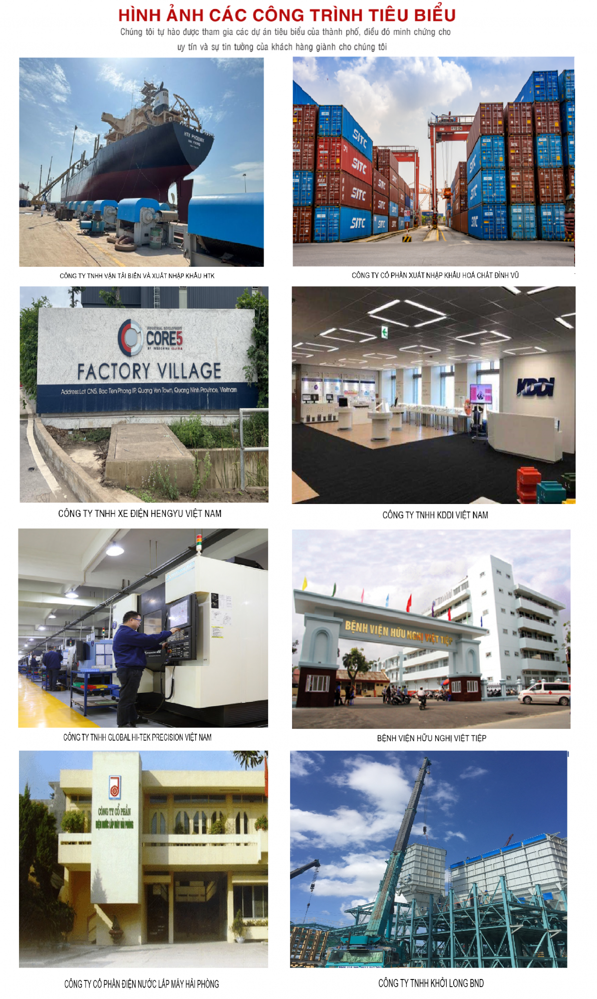 Các công trình tiêu biểu