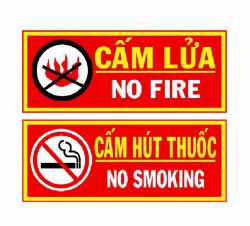 Bảng cấm lửa , cấm hút thuốc PCCC