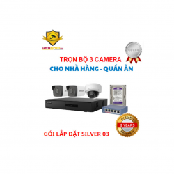 TRỌN BỘ CAMERA HIKVISION 2MP CHO NHÀ HÀNG - QUÁN ĂN (GÓI SILVER 03)